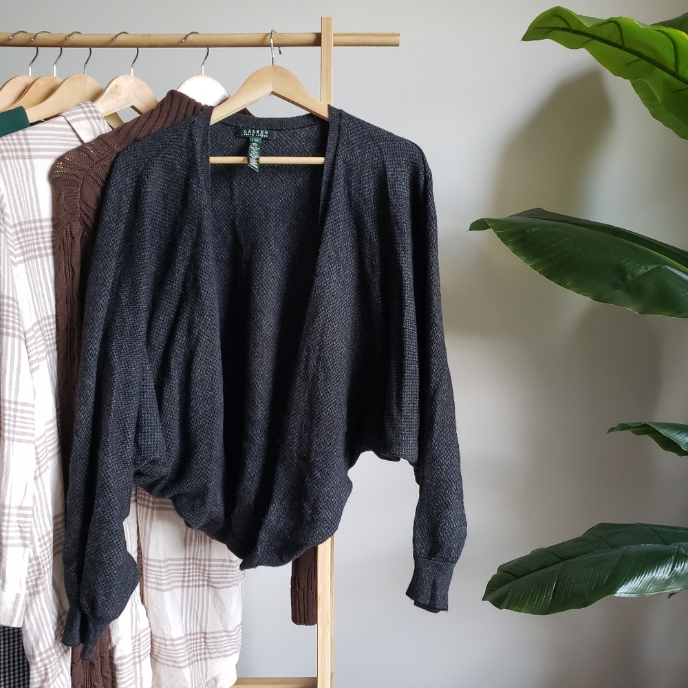 RALPH LAUREN Dark Grey Cardigan